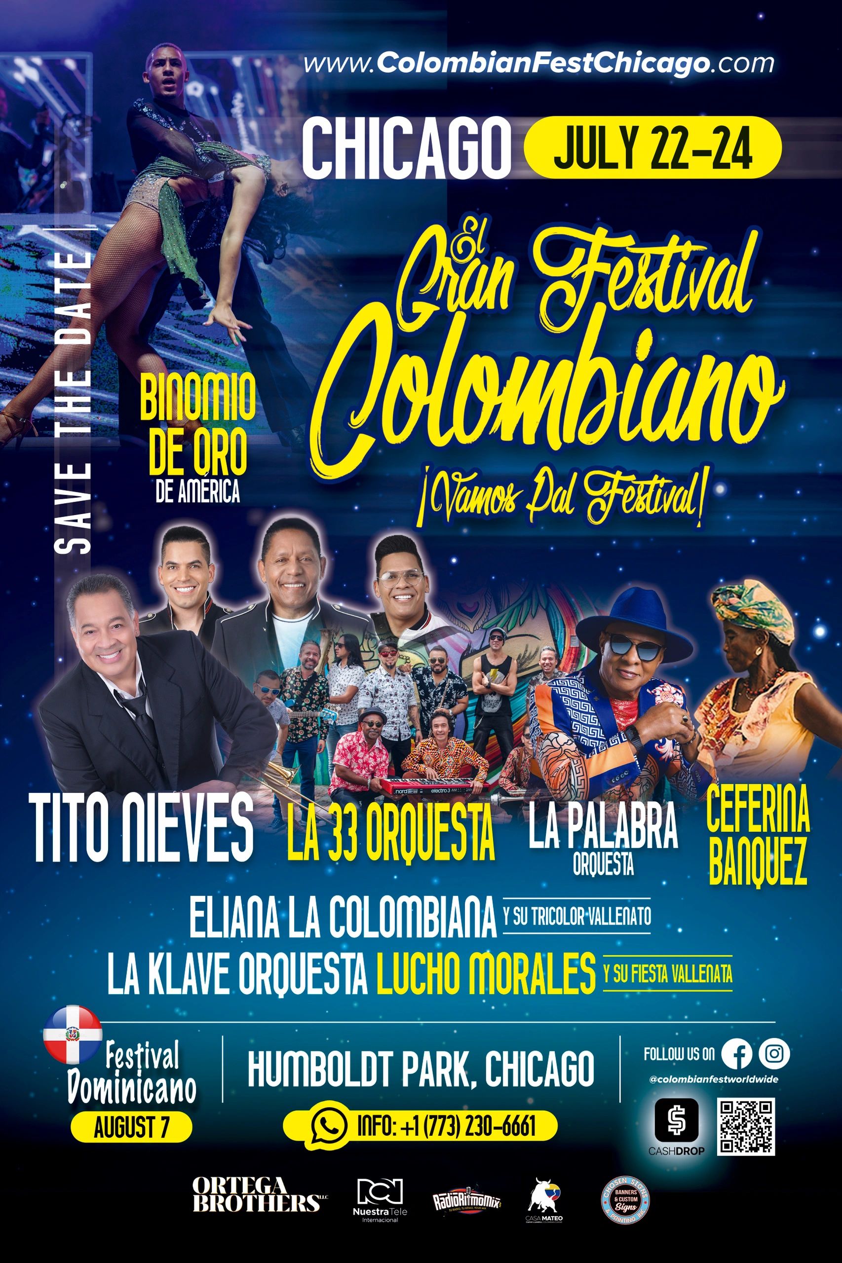 First Wave of Artists announced for Chicago's Colombian Fest 2022